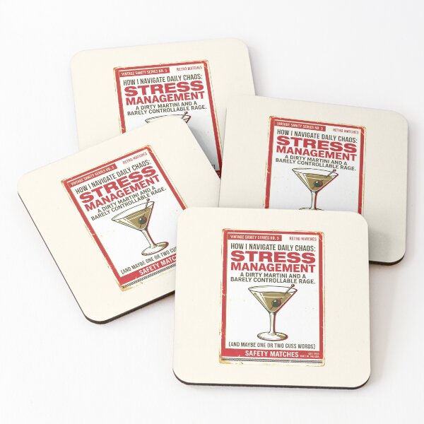 Item preview, Vintage Stress Management Matchbook Shirt, Funny Martini Retro Tee, Sarcastic Burnout Humor Graphic, Chaotic Adulting Meme Shirt, Retro Snarky Cocktail Design designed and sold by KAYJAY DESIGNS.