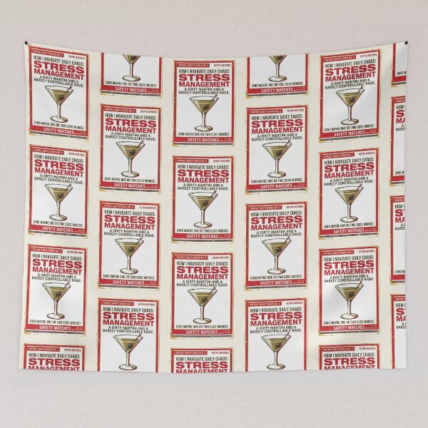 Item preview, Vintage Stress Management Matchbook Shirt, Funny Martini Retro Tee, Sarcastic Burnout Humor Graphic, Chaotic Adulting Meme Shirt, Retro Snarky Cocktail Design designed and sold by KAYJAY DESIGNS.