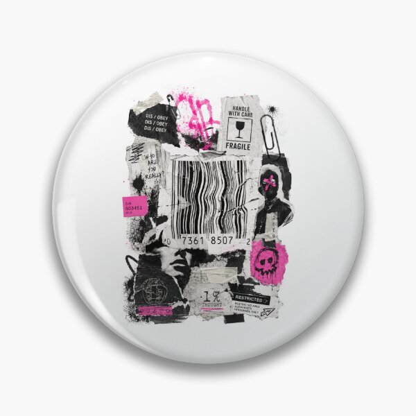 Item preview, Grunge Anti Design Collage Aesthetic | Barcode Streetwear Poster | Punk Mixed Media Graphic designed and sold by radjahoppie.