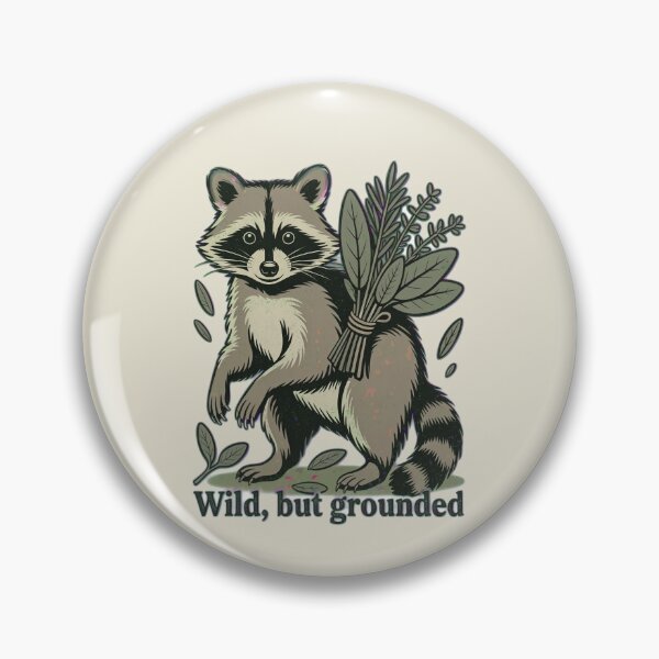 Item preview, Wild But Grounded Vintage Raccoon Botanical Art. designed and sold by AlexandraSand.