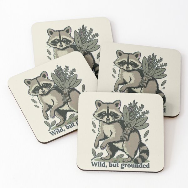 Item preview, Wild But Grounded Vintage Raccoon Botanical Art. designed and sold by AlexandraSand.