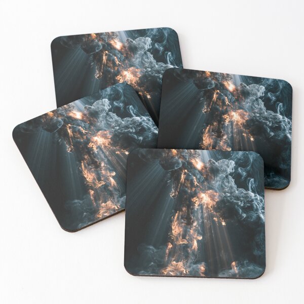 Item preview, Dark smoke light beam abstraction designed and sold by CosmicGlyph.