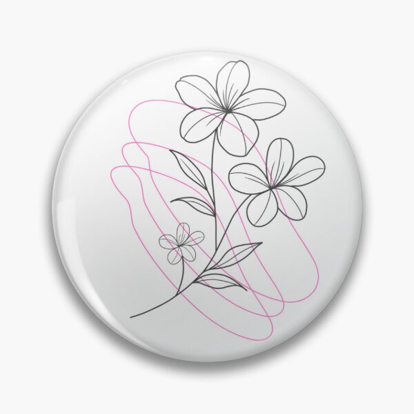 Item preview, Floral Fineline Minimalist Design  designed and sold by mowsdesigns.