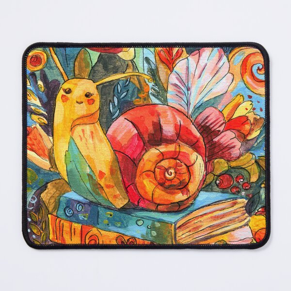 Item preview, Whimsical Snail Book Lover Art | Cottagecore Dopamine Decor designed and sold by AlisaArtDecor.
