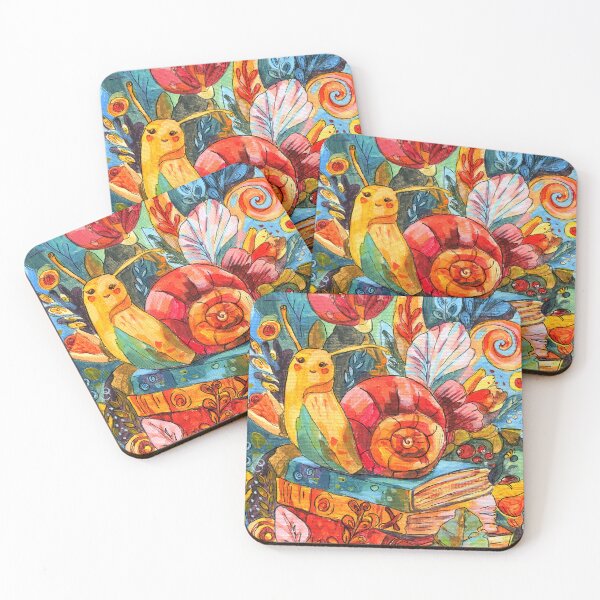 Item preview, Whimsical Snail Book Lover Art | Cottagecore Dopamine Decor designed and sold by AlisaArtDecor.