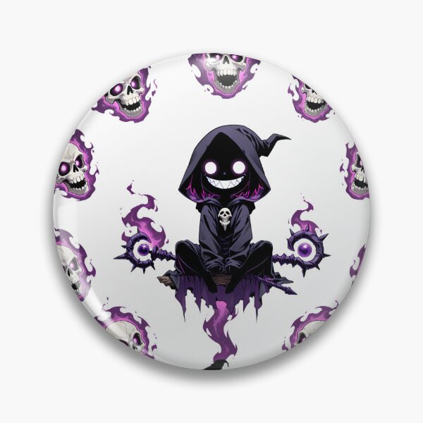 Item preview, Chibi Shadow Summoner | Dark Fantasy Necromancer with Spirit Skulls designed and sold by TattooDrive.