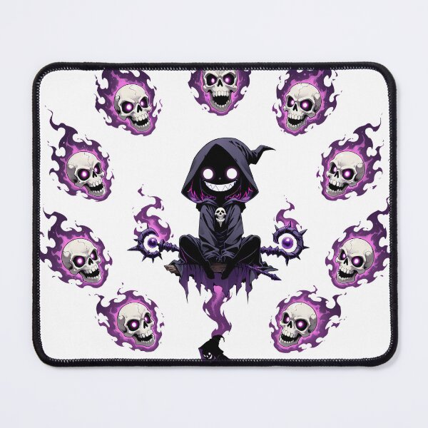Item preview, Chibi Shadow Summoner | Dark Fantasy Necromancer with Spirit Skulls designed and sold by TattooDrive.