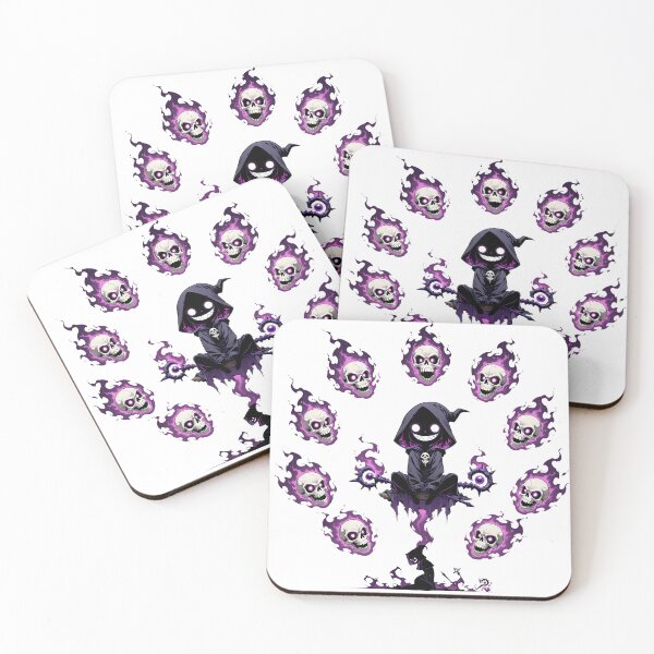 Item preview, Chibi Shadow Summoner | Dark Fantasy Necromancer with Spirit Skulls designed and sold by TattooDrive.