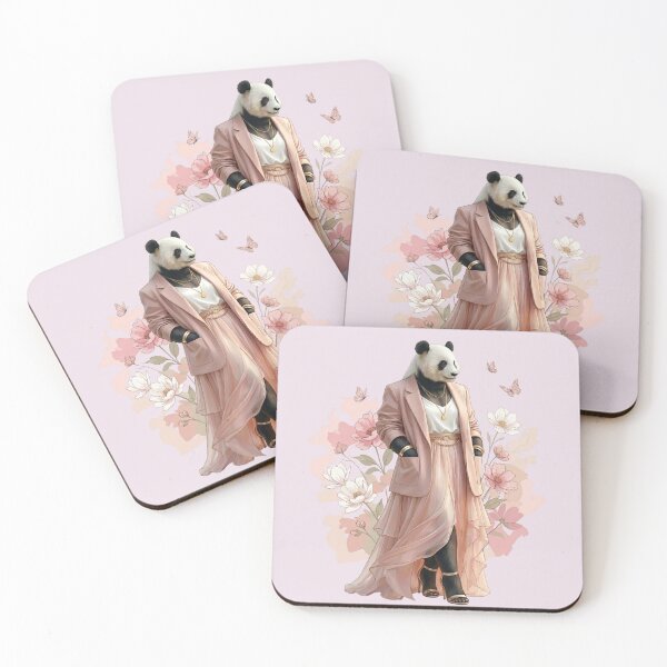 Item preview, Elegant Panda Blossom Fashion Illustration designed and sold by MegaNovaArt.