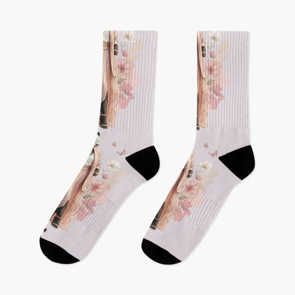 Item preview, Elegant Panda Blossom Fashion Illustration designed and sold by MegaNovaArt.