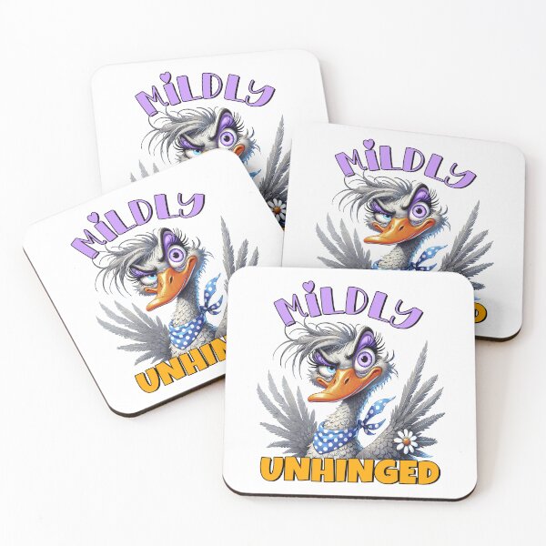 Item preview, Mildly Unhinged Funny Goose Cartoon Design designed and sold by FunnyTeeByMe.