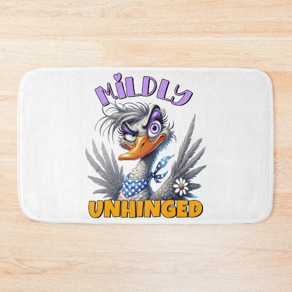 Item preview, Mildly Unhinged Funny Goose Cartoon Design designed and sold by FunnyTeeByMe.
