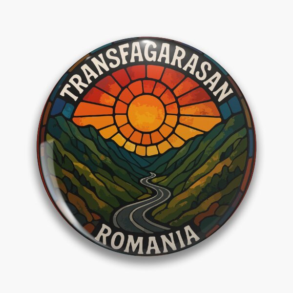 Item preview, Transfagarasan Romania Retro Stained Glass Travel designed and sold by TomFrontierArt.