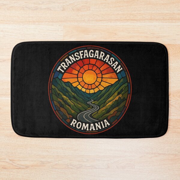 Item preview, Transfagarasan Romania Retro Stained Glass Travel designed and sold by TomFrontierArt.