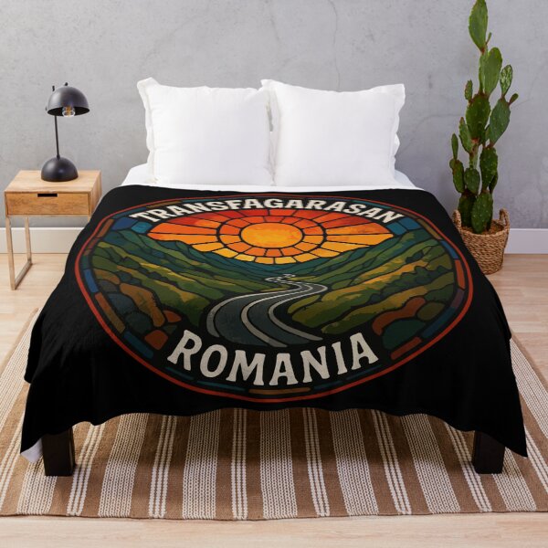 Item preview, Transfagarasan Romania Retro Stained Glass Travel designed and sold by TomFrontierArt.