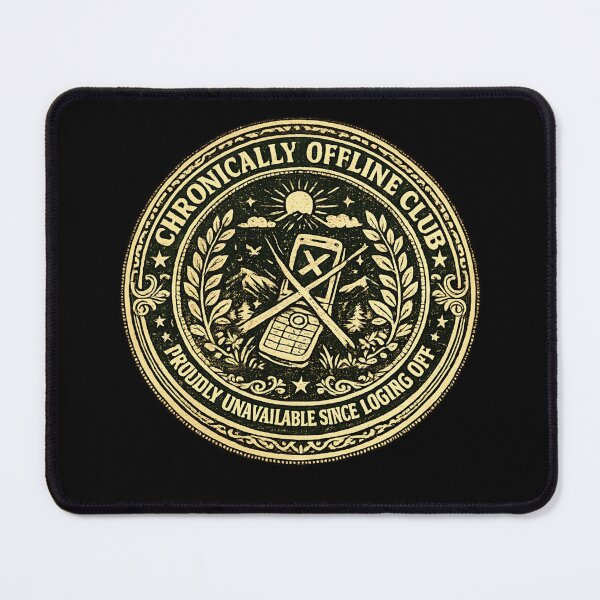 Item preview, Chronically Offline Club Proudly Unavailable – Funny Vintage Seal | Digital Detox Gift designed and sold by irfanshikh.