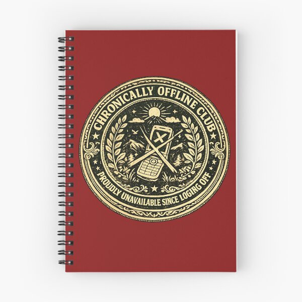 Item preview, Chronically Offline Club Proudly Unavailable – Funny Vintage Seal | Digital Detox Gift designed and sold by irfanshikh.