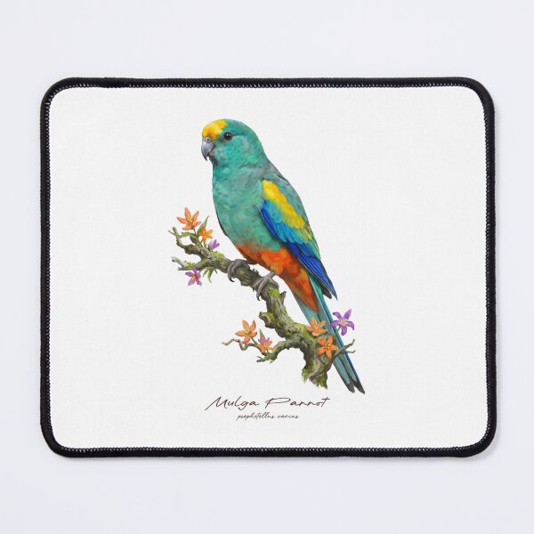 Item preview, Mulga Parrot on Flower Branch designed and sold by Takeda-art.