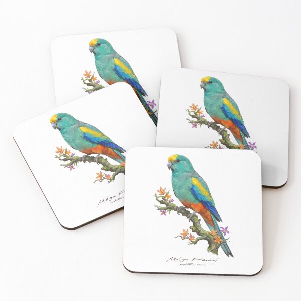 Item preview, Mulga Parrot on Flower Branch designed and sold by Takeda-art.