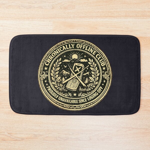 Item preview, Chronically Offline Club Proudly Unavailable – Funny Vintage Seal | Digital Detox Gift designed and sold by irfanshikh.