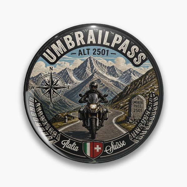 Item preview, Umbrail Pass Passo dell Umbrail Italy Switzerland Sticker & T-Shirt 03 designed and sold by OuterShellUK.