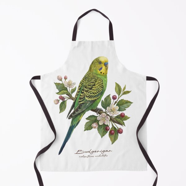Item preview, Budgerigar Parrot on Rustic Flowery Branch designed and sold by Takeda-art.