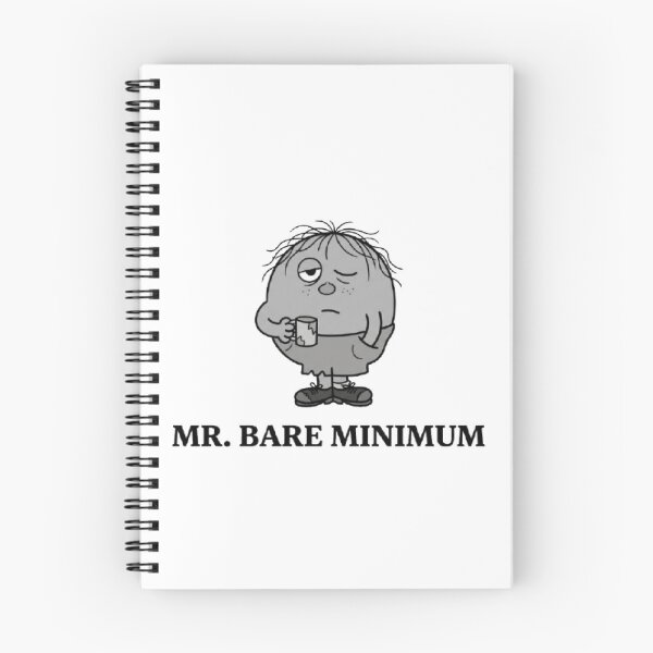 Item preview, Mr Bare Minimum Character Funny Gray Comic Book Relatable Tired Lazy Mr Men designed and sold by SamiraArts.
