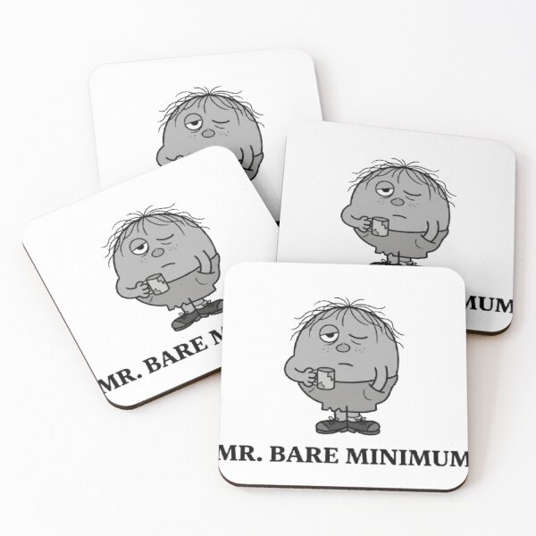 Item preview, Mr Bare Minimum Character Funny Gray Comic Book Relatable Tired Lazy Mr Men designed and sold by SamiraArts.