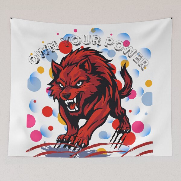 Item preview, Own Your Power Angry Red Wolf designed and sold by GraphixByHub.