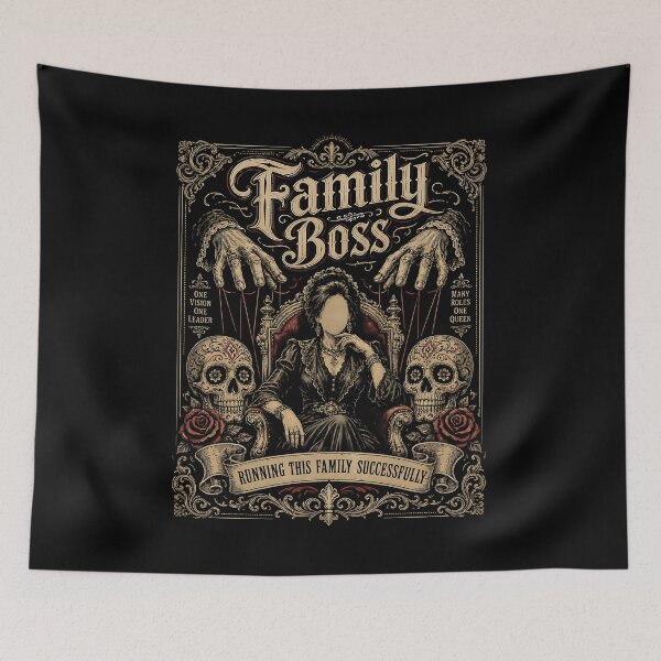 Item preview, Family Boss Queen Throne Sugar Skull Rose Gothic Women Empowerment  designed and sold by graphixpolash.