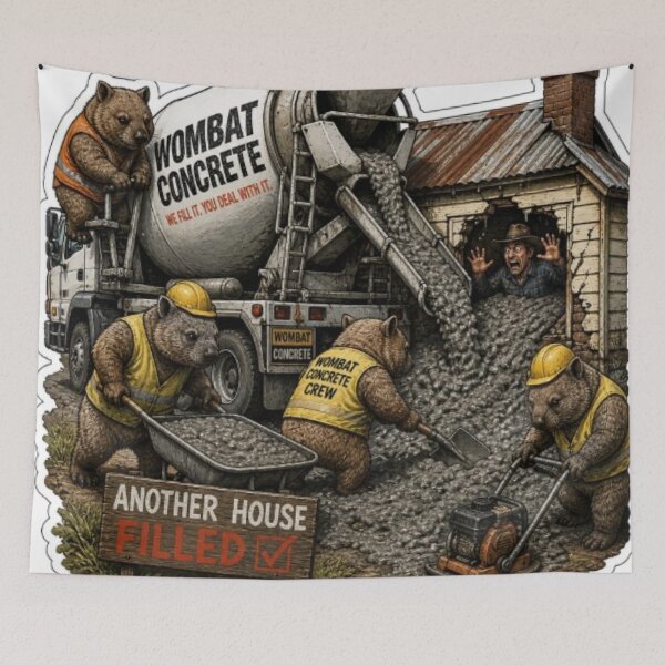 Item preview, Wombat Concrete designed and sold by Kirrindy Designs.