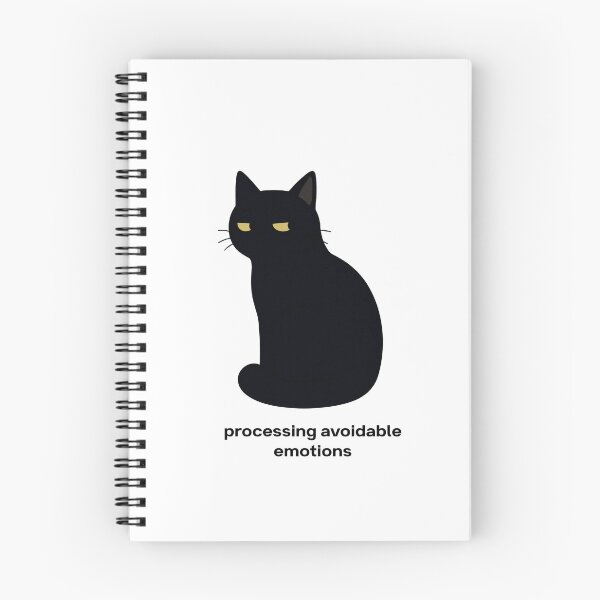 Item preview, Processing Avoidable Emotions | Avoidant Black Cat Humor designed and sold by StaticHabit.
