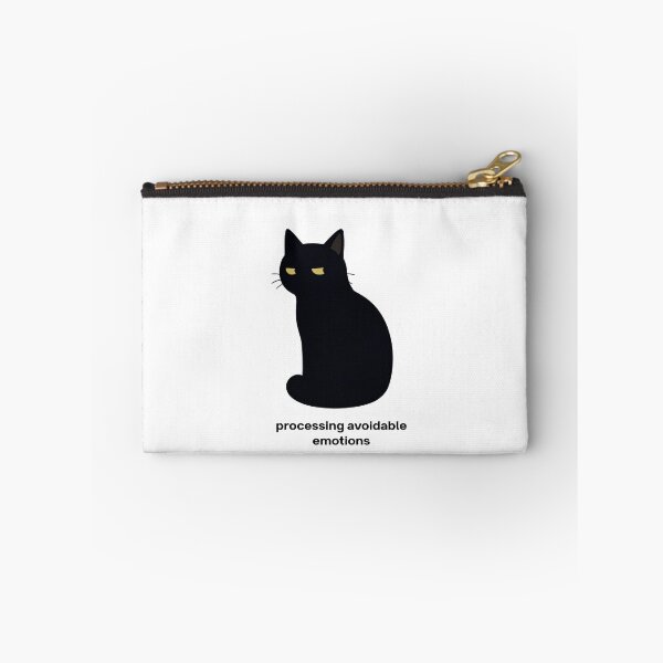 Item preview, Processing Avoidable Emotions | Avoidant Black Cat Humor designed and sold by StaticHabit.
