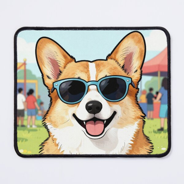 Item preview, Cool Corgi Summer Vibe - Cute Dog in Sunglasses Cartoon Art designed and sold by myforestfog.