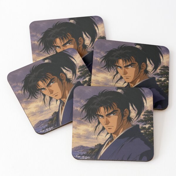 Item preview, 90s Anime Samurai Coastal Sunset designed and sold by bapupa.