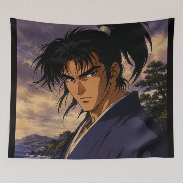 Item preview, 90s Anime Samurai Coastal Sunset designed and sold by bapupa.