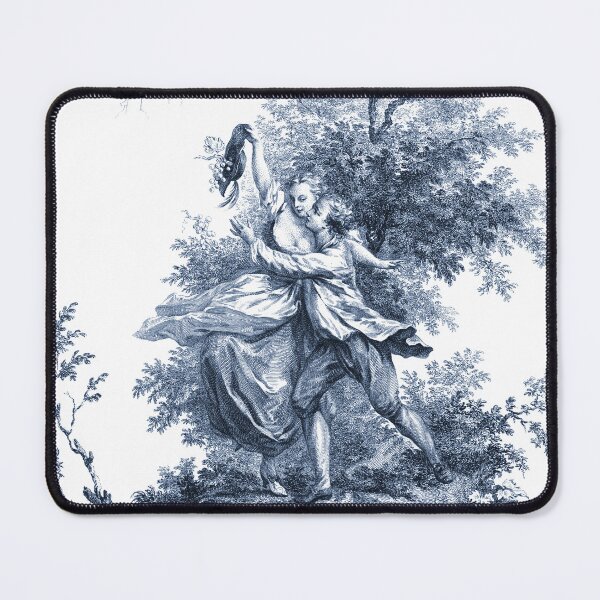 Item preview, Toile De Jouy Dancing Flirting Couple – French Pastoral Scene. designed and sold by LoveVintageToo.