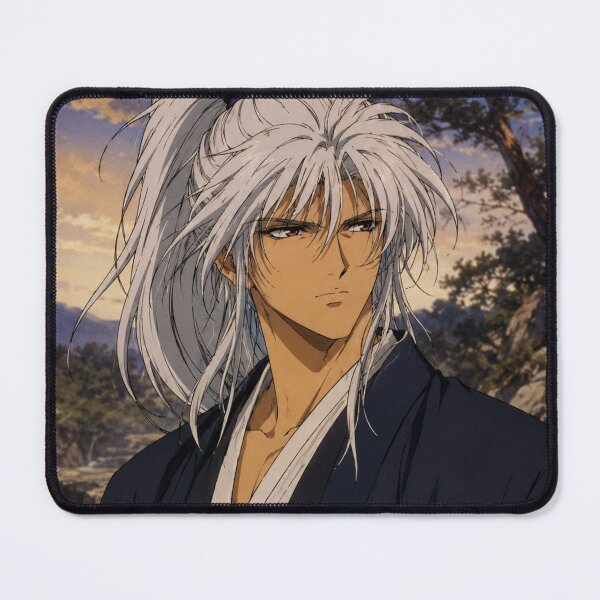 Item preview, Retro Anime White Hair Samurai designed and sold by bapupa.