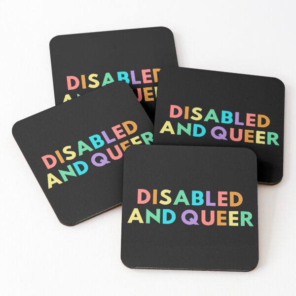 Item preview, Disabled and queer  designed and sold by DisabiliTees.