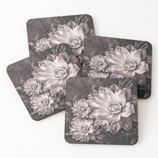 Item preview, Moody Dark Dahlia Floral Antique Vintage Botanical Pattern designed and sold by UCBrandDecor.