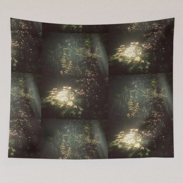 Item preview, Mystical Forest Sunbeams | Enchanted Deep Woods Photography | Dark Cottagecore Landscape designed and sold by SergioMiklos.