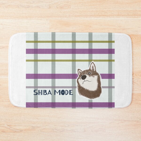 Item preview, Purple plaid with sesame Shiba Inu designed and sold by ShibaCruise-On.