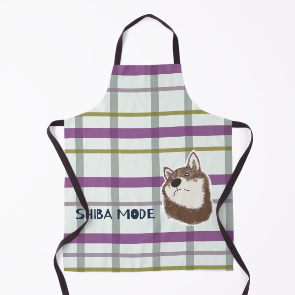Item preview, Purple plaid with sesame Shiba Inu designed and sold by ShibaCruise-On.