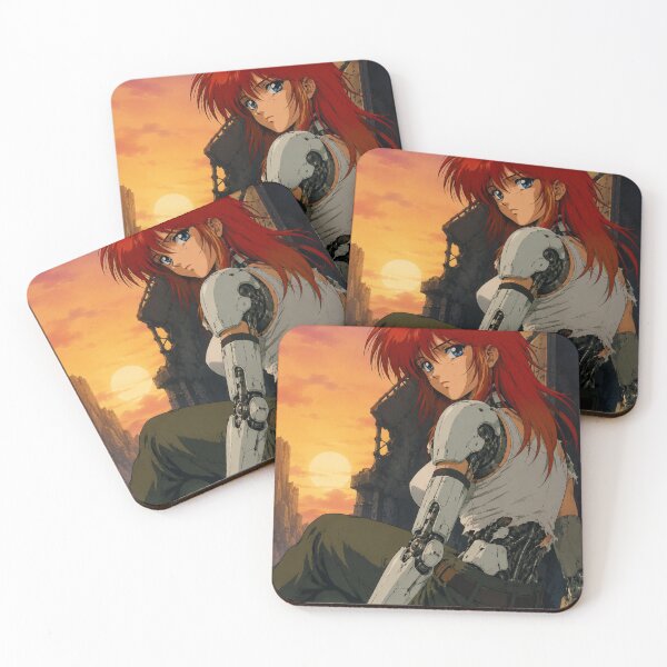 Item preview, 90s Anime Cyberpunk Girl Sunset Ruins designed and sold by bapupa.