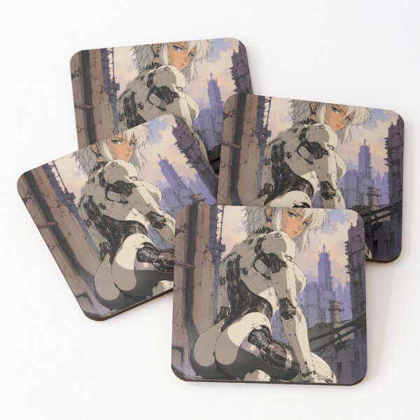 Item preview, Vintage Cyberpunk Android Girl City Skyline designed and sold by bapupa.