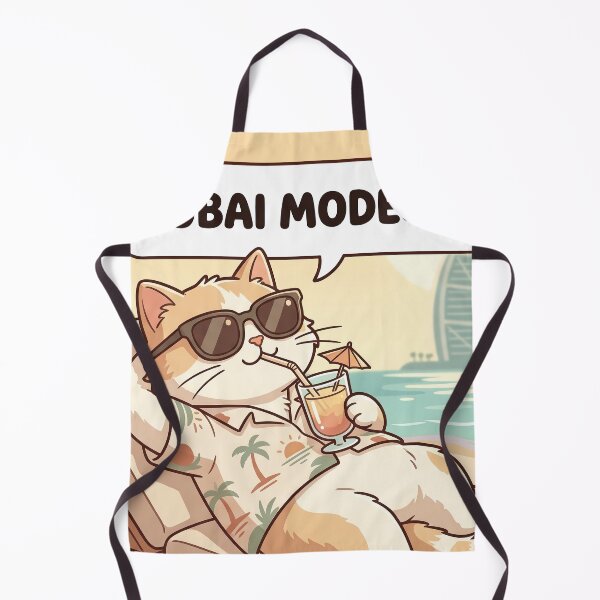 Item preview, Funny Cat Vacation Dubai Mode On Cute Animal Luxury Sticker designed and sold by SoftAuraStudi0.