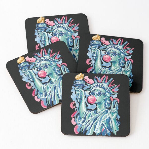Item preview, Cool Statue Of Liberty Wearing Sunglasses Blowing Pink Bubble Gum Art designed and sold by WilliaMaler.