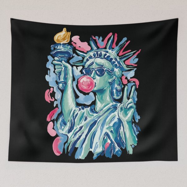 Item preview, Cool Statue Of Liberty Wearing Sunglasses Blowing Pink Bubble Gum Art designed and sold by WilliaMaler.
