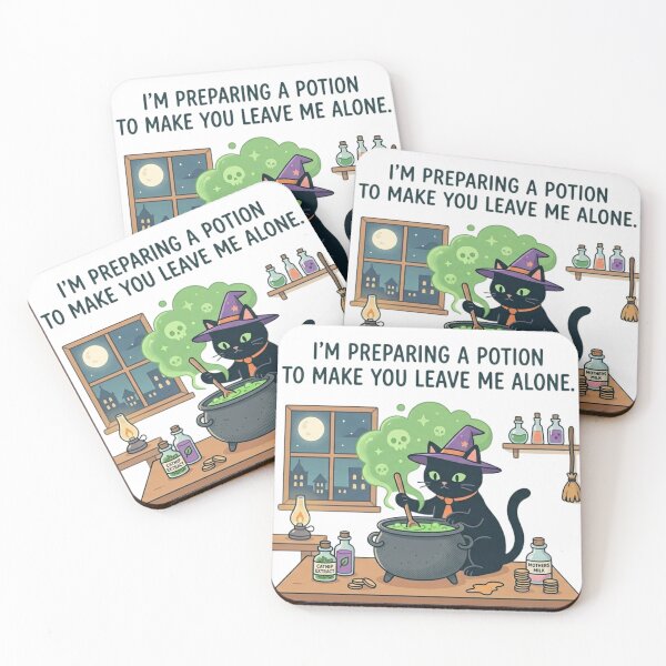 Item preview, Funny Witch Cat Gift I'm Preparing A Potion To Make You  Leave Me Alone Black Cat Witch Shirt Introvert Gift designed and sold by Dev Mode.