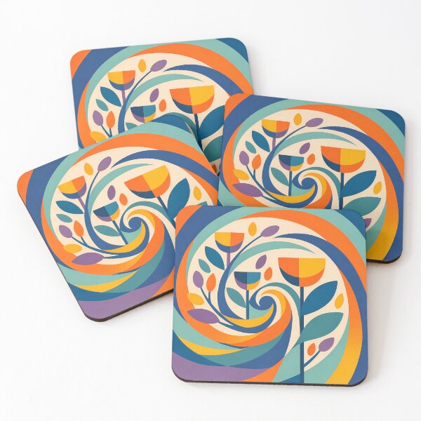 Item preview, Geometric Botanical Flower Spiral designed and sold by InkSmithery.